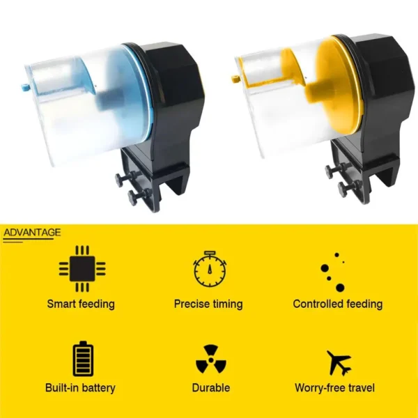 AUTOMATIC FISH FEEDER - ELECTRIC, BATTERY-OPERATED, FOR AQUARIUM & POND - Image 3