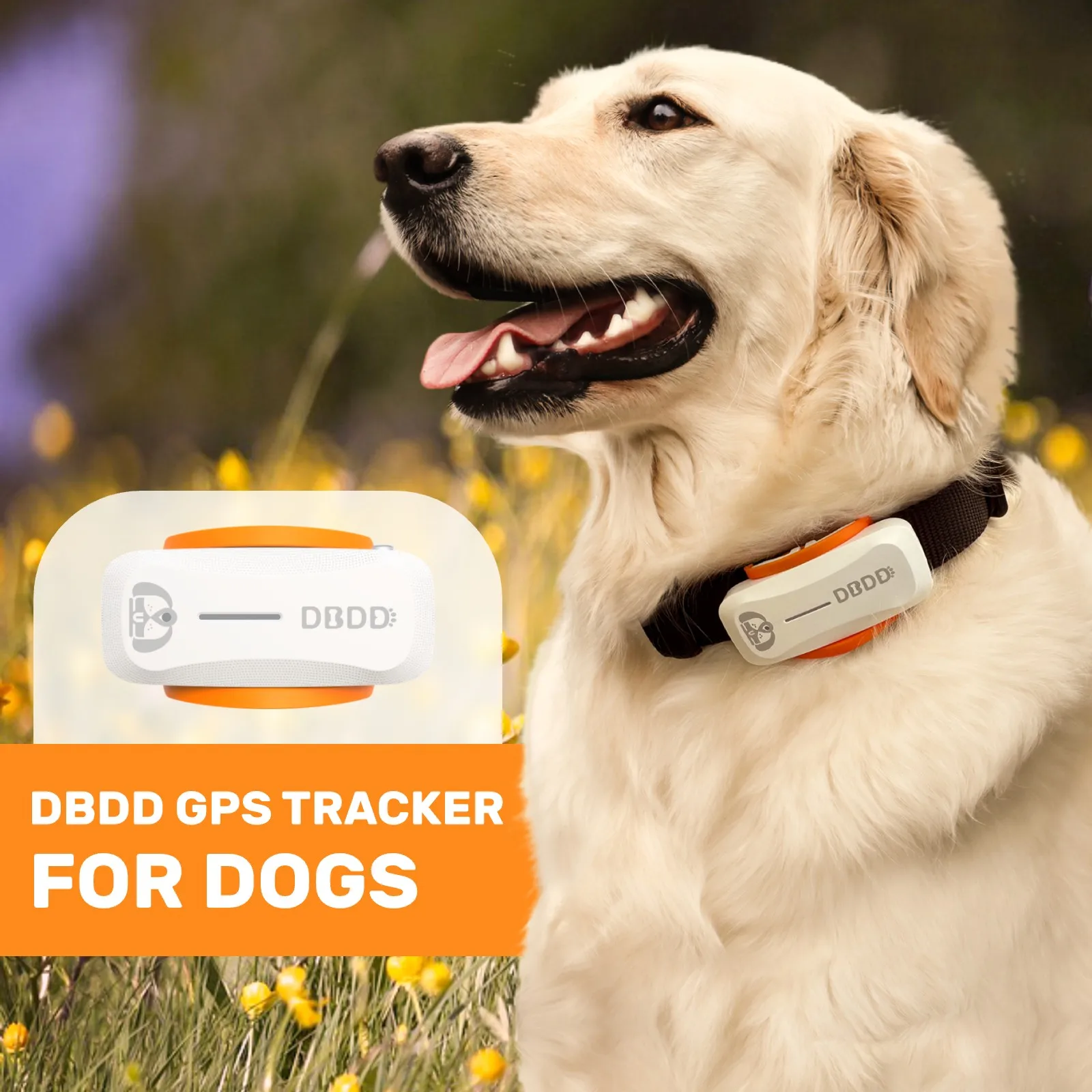 GPS DOG TRACKER WATERPROOF WITH REAL-TIME TRACKING iOS ANDROID