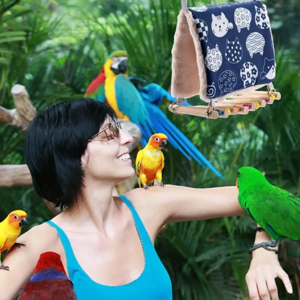 PARROT HAMMOCK WARM BIRD NEST BED FOR WINTER SLEEPING - Image 4