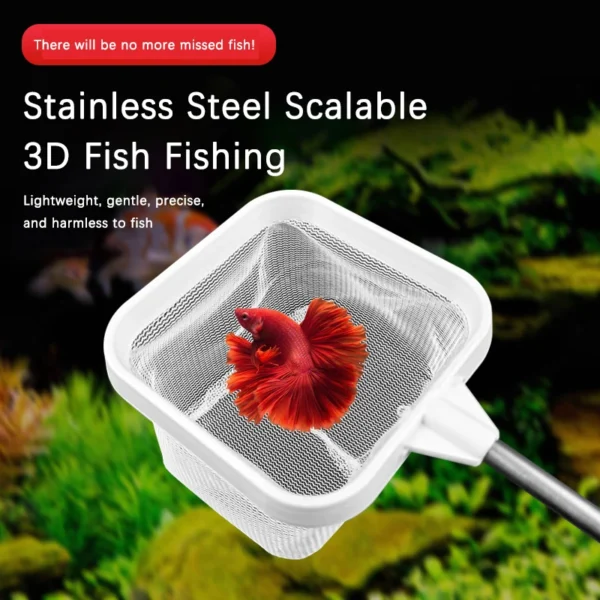 STAINLESS STEEL TELESCOPIC FISHING NET FOR AQUARIUMS - Image 3