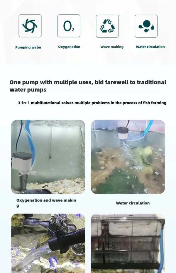 SONGBAO BLU-RAY MULTIFUNCTIONAL SUBMERSIBLE PUMP FOR AQUARIUM - Image 8