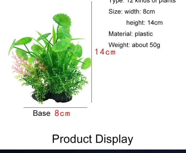 14 ARTIFICIAL AQUARIUM DECOR PLANTS – WATER WEEDS & FISH TANK GRASS DECOR - Image 8