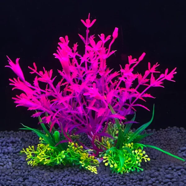 14 ARTIFICIAL AQUARIUM DECOR PLANTS – WATER WEEDS & FISH TANK GRASS DECOR - Image 2