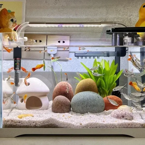 Fish Tank Warmer Fish Tank Heater Auto Constant Temperature Small Fish Tank Heater With Temp Test Strip - Image 3