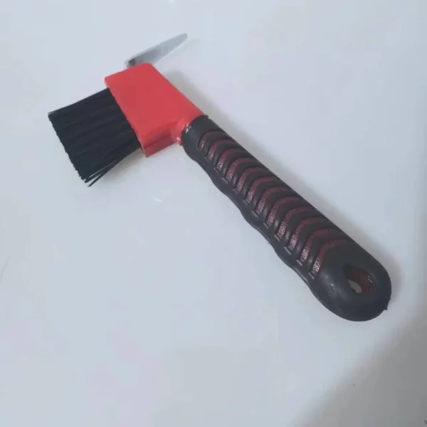 HORSE HOOF PICK BRUSH WITH HANDLE – STURDY HORSESHOE SHAPE - Image 3
