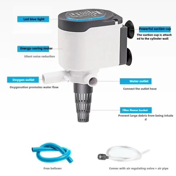 SONGBAO BLU-RAY MULTIFUNCTIONAL SUBMERSIBLE PUMP FOR AQUARIUM - Image 6