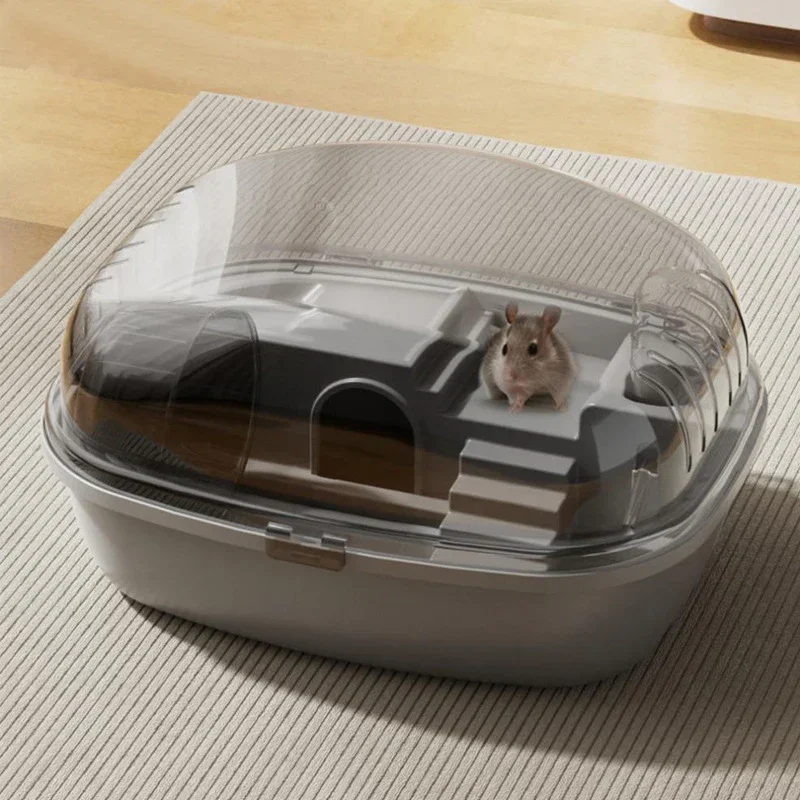 LUXURY ACRYLIC HAMSTER CAGE WITH EXERCISE BIKE AND PULLEY TOY - Image 2