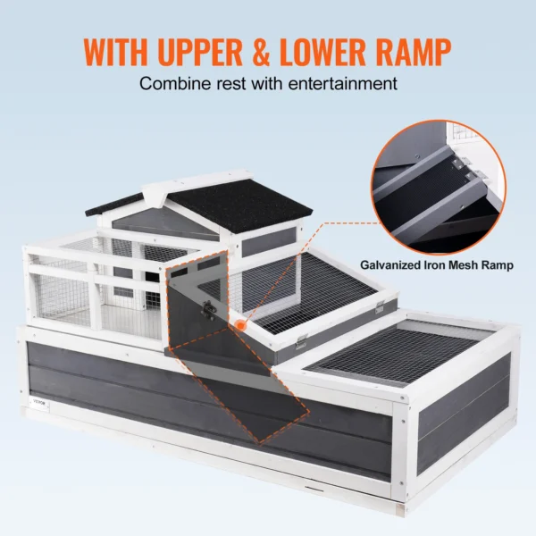 VEVOR 3-ROOM TORTOISE HOUSE WITH OPENABLE ROOF - Image 5