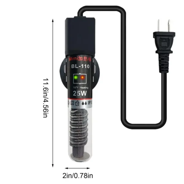 Fish Tank Warmer Fish Tank Heater Auto Constant Temperature Small Fish Tank Heater With Temp Test Strip - Image 6