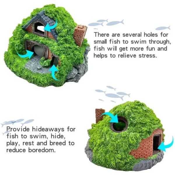 CAVE AQUARIUM DECOR - FISH TANK DECORATIONS & REPTILE CAVE ACCESSORY - Image 5