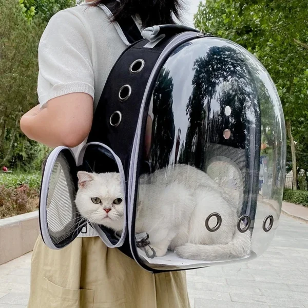 TRANSPARENT CAT CARRYING BAG PORTABLE PET BACKPACK