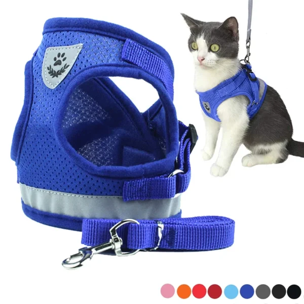 REFLECTIVE DOG HARNESS WITH LEASH – COMFORT AND SAFETY FOR YOUR PET!
