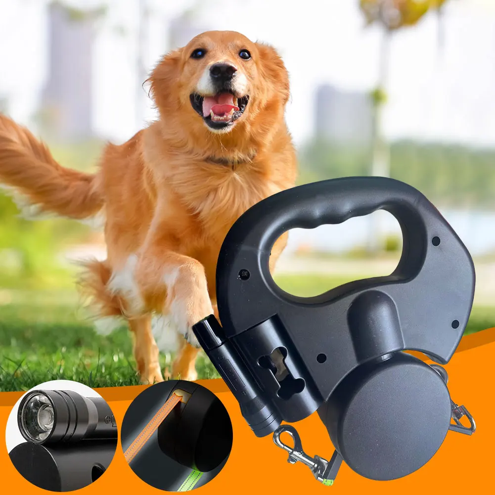 DOUBLE HEADED DOG LEASH WITH LED LIGHT - RETRACTABLE DUAL PET LEASH FOR SMALL & MEDIUM DOGS - Image 5