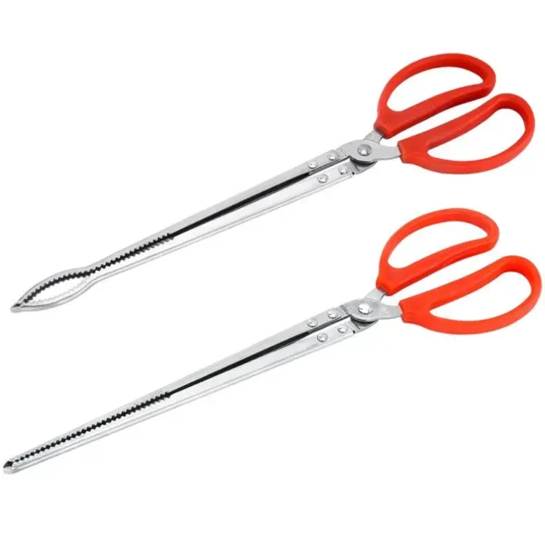 REPTILE FEEDING TONGS NON-SLIP EASY-GRIP EXTRA-LONG STAINLESS STEEL SNAKE CATCHING TOOL TWEEZERS