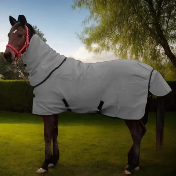WATERPROOF HORSE BLANKET WITH NECK COVER - WINTER HORSE PROTECTION - Image 4