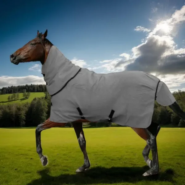 WATERPROOF HORSE BLANKET WITH NECK COVER - WINTER HORSE PROTECTION - Image 5