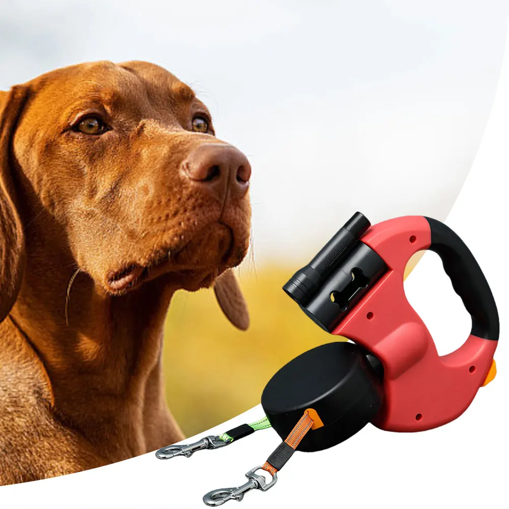 DOUBLE HEADED DOG LEASH WITH LED LIGHT - RETRACTABLE DUAL PET LEASH FOR SMALL & MEDIUM DOGS - Image 6