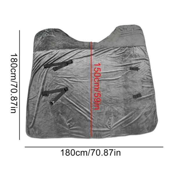 WATERPROOF HORSE BLANKET WITH NECK COVER - WINTER HORSE PROTECTION - Image 6