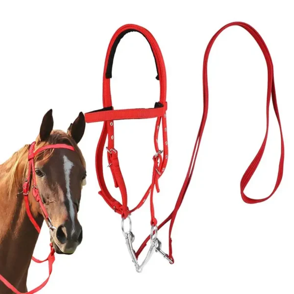 HORSE BRIDLE WITH ADJUSTABLE SNAFFLE NOSEBAND – COMFORT AND CONTROL FOR EVERY RIDE!