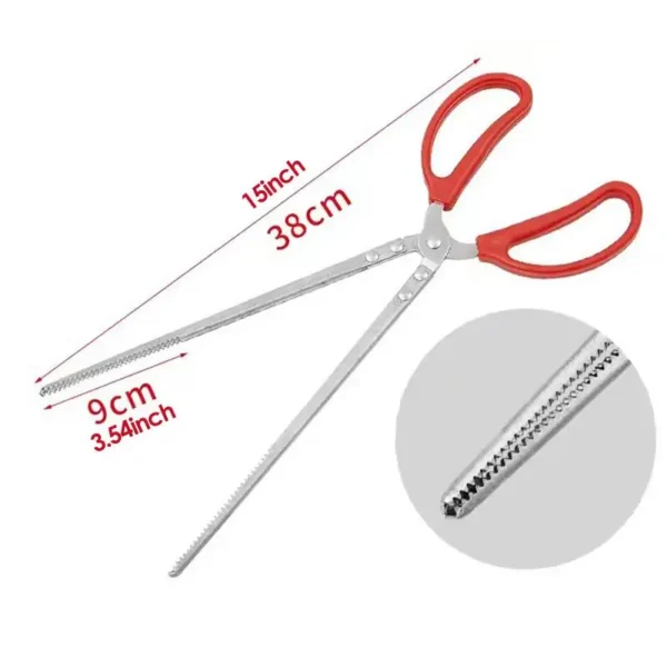 REPTILE FEEDING TONGS NON-SLIP EASY-GRIP EXTRA-LONG STAINLESS STEEL SNAKE CATCHING TOOL TWEEZERS - Image 6