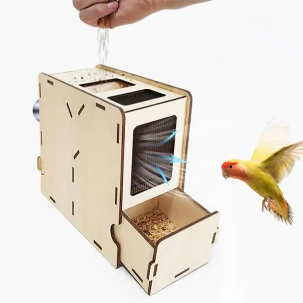 BIRD FEED BLOWN SHELL SPLITTER MACHINE WITH WOODEN GRAIN SPLITTER AND CHAFF SEPARATOR
