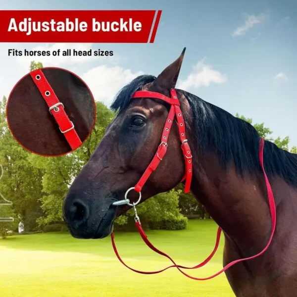 HORSE BRIDLE WITH ADJUSTABLE SNAFFLE NOSEBAND – COMFORT AND CONTROL FOR EVERY RIDE! - Image 3