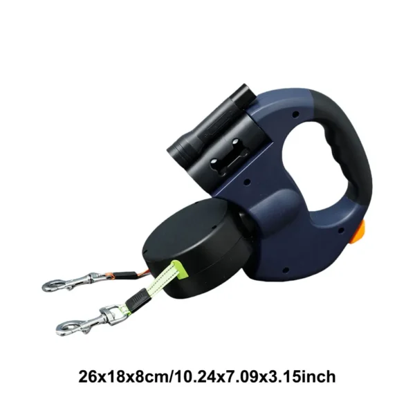 DOUBLE HEADED DOG LEASH WITH LED LIGHT - RETRACTABLE DUAL PET LEASH FOR SMALL & MEDIUM DOGS - Image 11