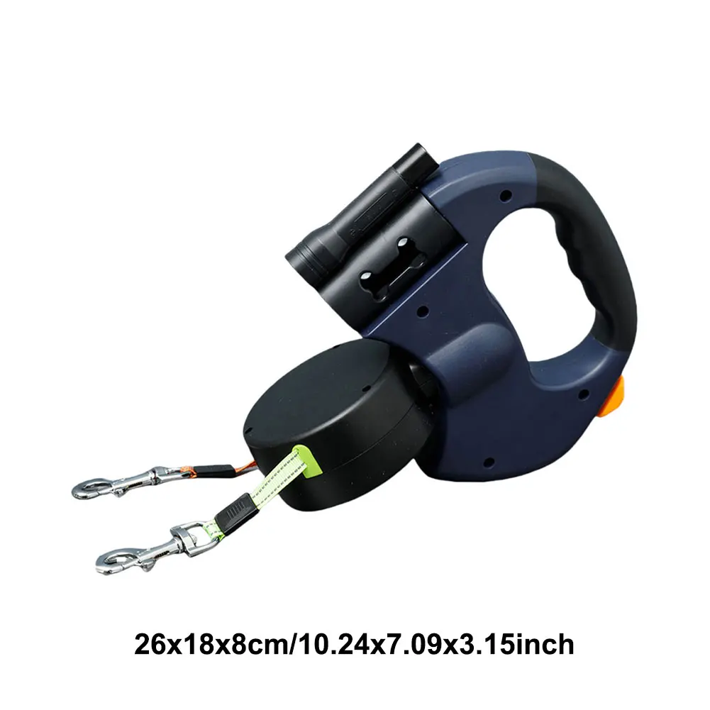 DOUBLE HEADED DOG LEASH WITH LED LIGHT - RETRACTABLE DUAL PET LEASH FOR SMALL & MEDIUM DOGS - Image 11