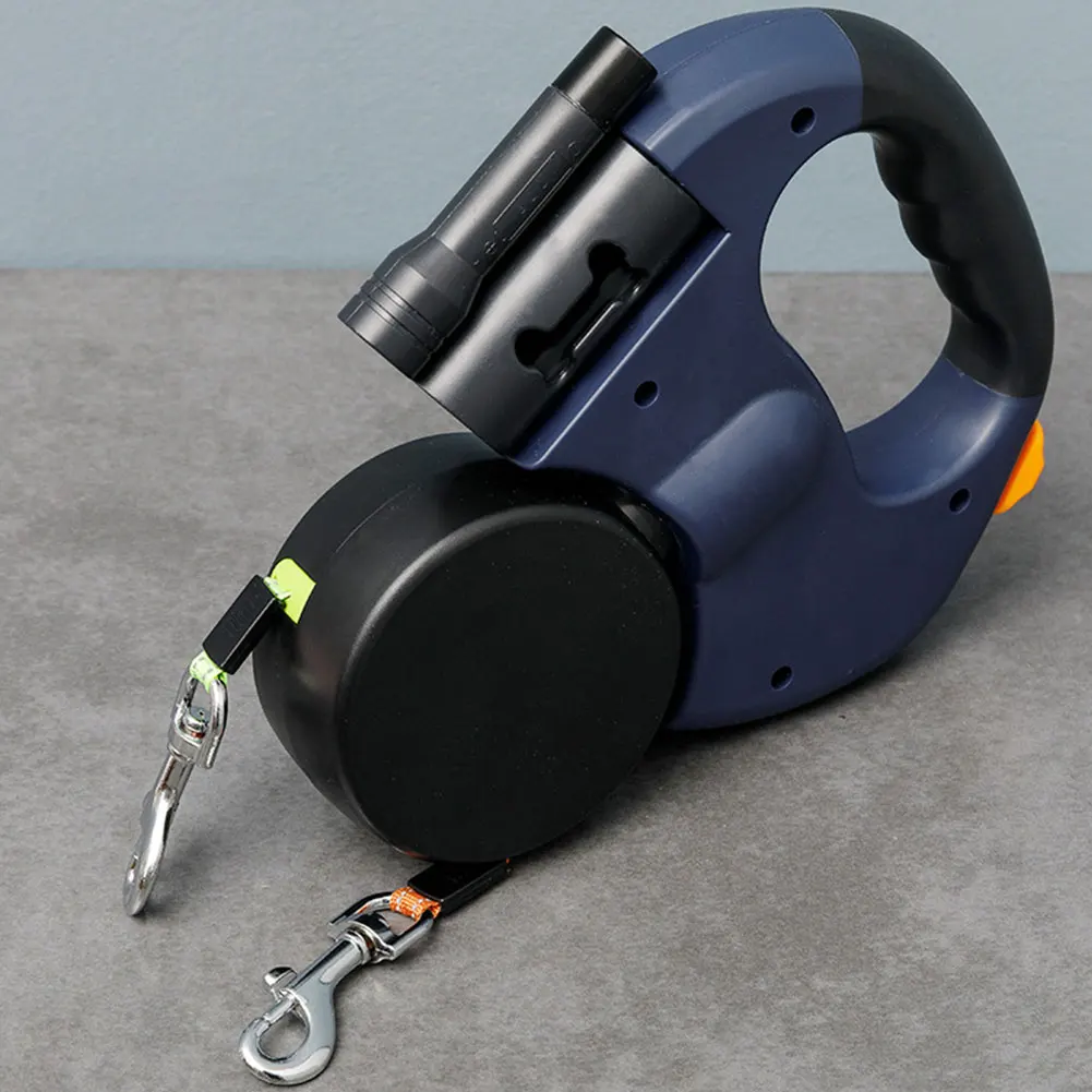 DOUBLE HEADED DOG LEASH WITH LED LIGHT - RETRACTABLE DUAL PET LEASH FOR SMALL & MEDIUM DOGS - Image 2