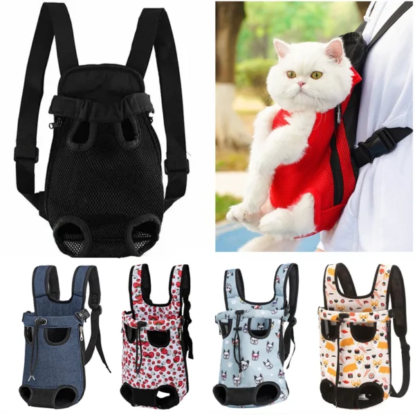 PORTABLE ADJUSTABLE PET BACKPACK FOR CATS AND DOGS