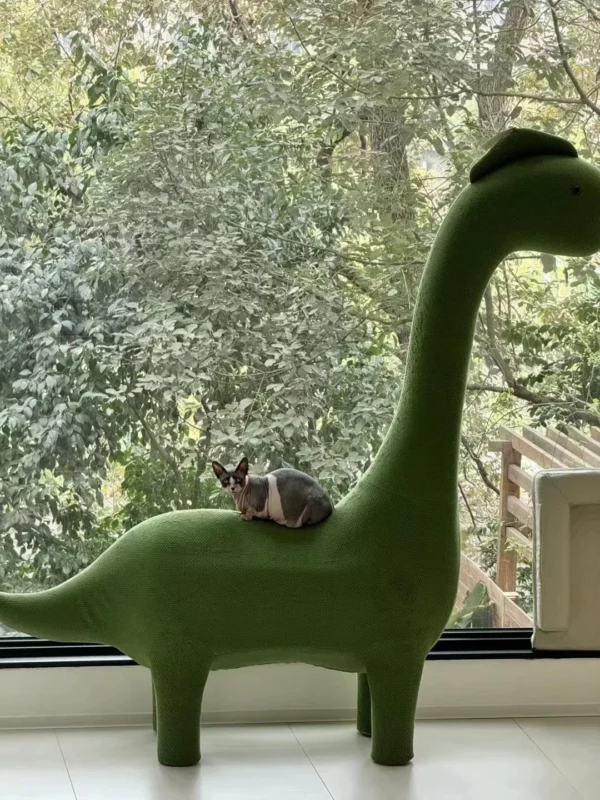 LARGE DINO CAT CLIMB FRAME – SOLID WOOD, STABLE, FUN FOR BIG CATS - Image 4