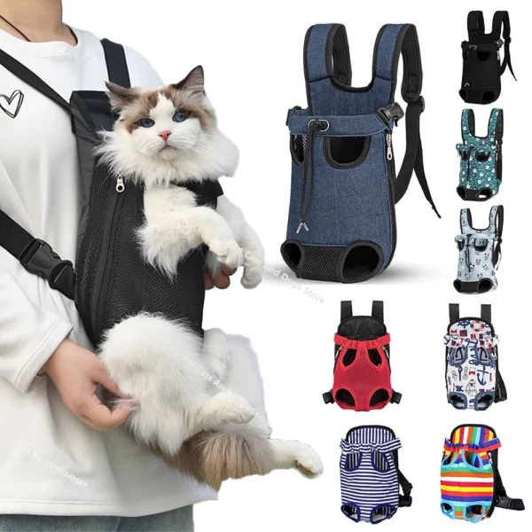 PORTABLE ADJUSTABLE PET BACKPACK FOR CATS AND DOGS - Image 4