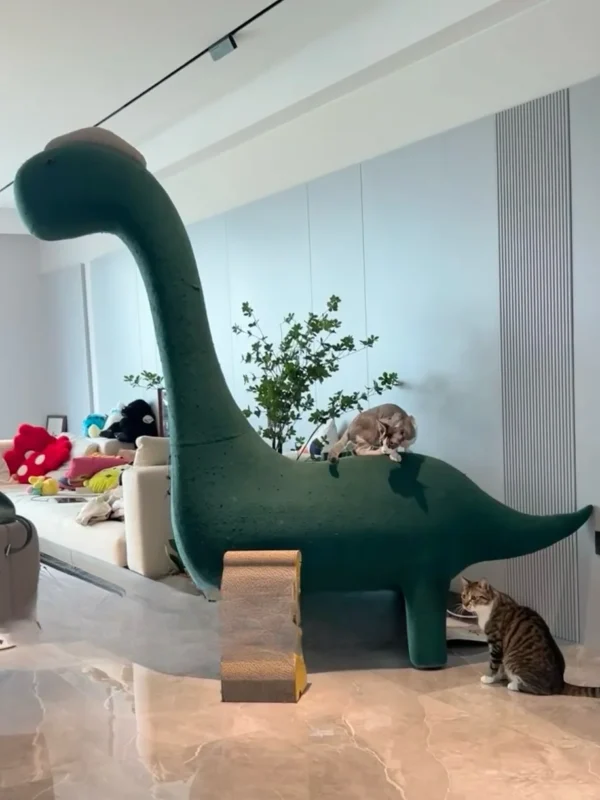 LARGE DINO CAT CLIMB FRAME – SOLID WOOD, STABLE, FUN FOR BIG CATS - Image 2