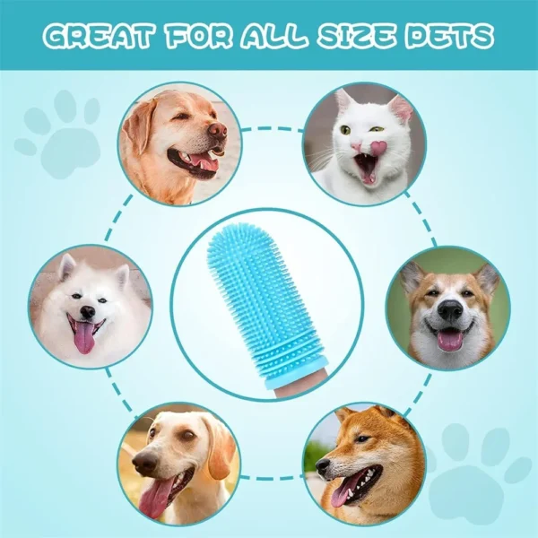 DOG FINGER TOOTHBRUSH WITH STORAGE CASE – NONTOXIC SILICONE DENTAL CARE - Image 4