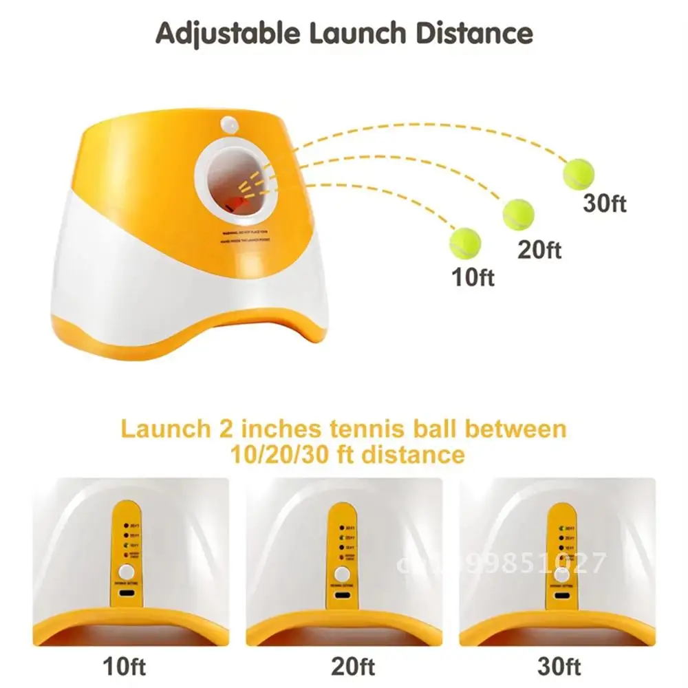 AUTOMATIC TENNIS BALL LAUNCHER FOR DOGS – RECHARGEABLE INTERACTIVE TRAINING TOY - Image 2