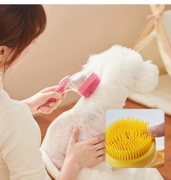 MULTIFUNCTIONAL SILICONE PET BATHING AND GROOMING BRUSH FOR DOGS AND CATS - Image 7