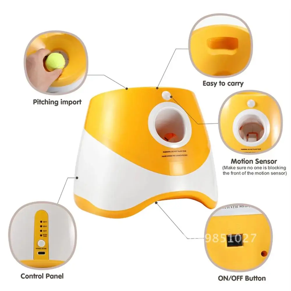 AUTOMATIC TENNIS BALL LAUNCHER FOR DOGS – RECHARGEABLE INTERACTIVE TRAINING TOY - Image 5