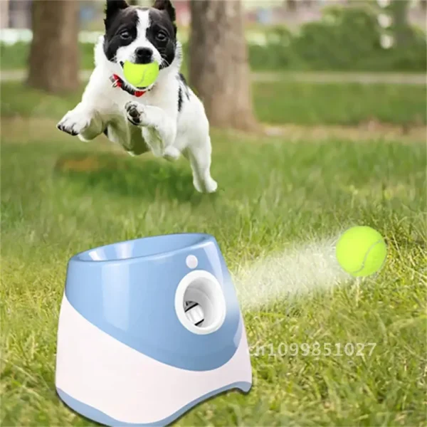 AUTOMATIC TENNIS BALL LAUNCHER FOR DOGS – RECHARGEABLE INTERACTIVE TRAINING TOY