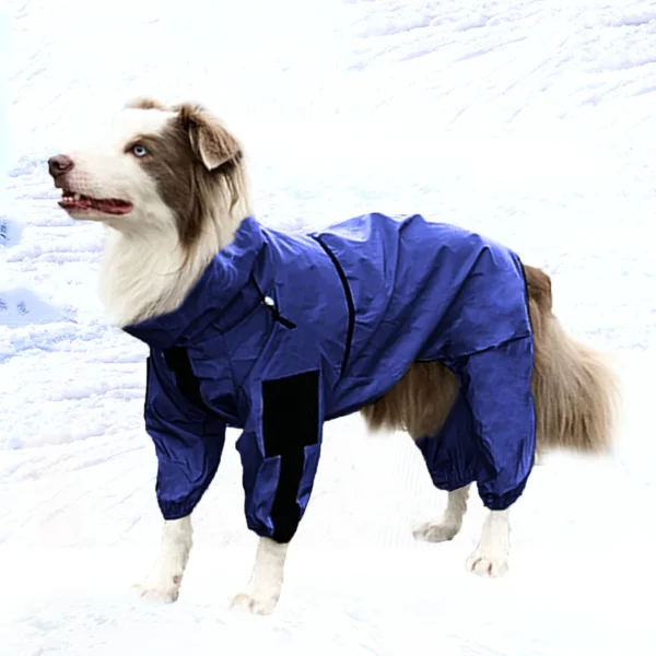 WATERPROOF WINTER DOG JACKET – FLEECE-LINED JUMPSUIT FOR MEDIUM & LARGE DOGS