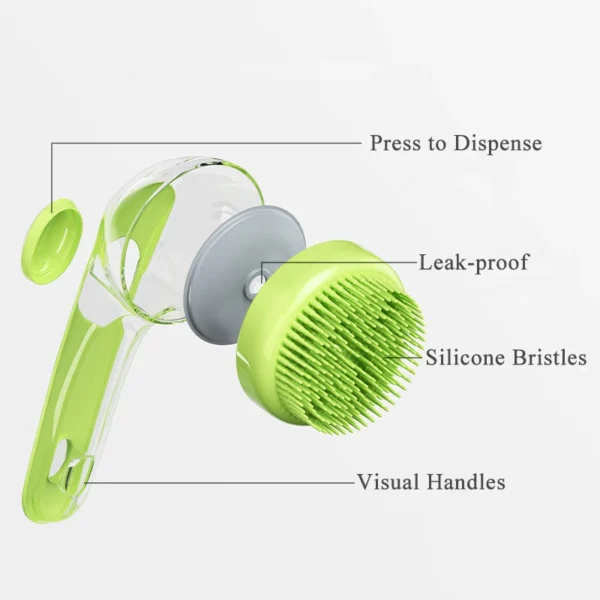 MULTIFUNCTIONAL SILICONE PET BATHING AND GROOMING BRUSH FOR DOGS AND CATS - Image 5
