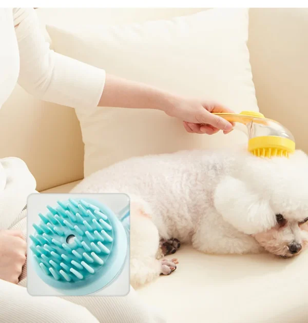 MULTIFUNCTIONAL SILICONE PET BATHING AND GROOMING BRUSH FOR DOGS AND CATS - Image 6