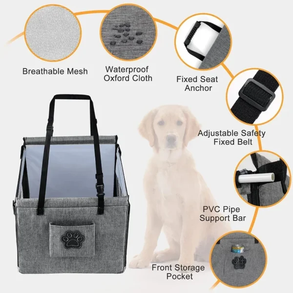 PORTABLE WATERPROOF PET CAR SEAT & CARRIER - Image 3