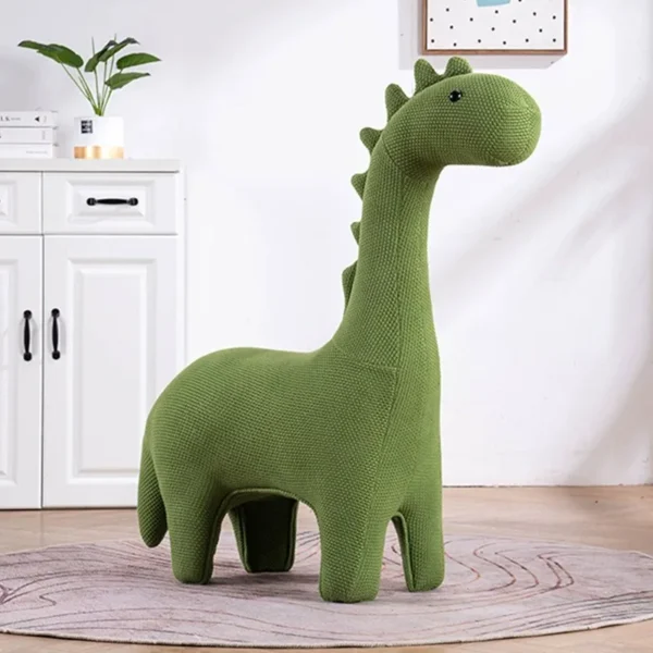 KNITTED CARTOON ANIMAL DECOR – GIRAFFE & DINOSAUR SOFA ORNAMENT
