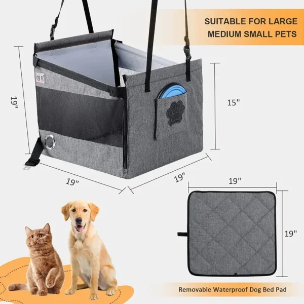 PORTABLE WATERPROOF PET CAR SEAT & CARRIER - Image 6