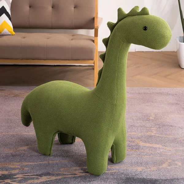 KNITTED CARTOON ANIMAL DECOR – GIRAFFE & DINOSAUR SOFA ORNAMENT - Image 6