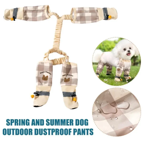 WATERPROOF DOG BOOTS WITH SUSPENDER FOR SMALL DOGS